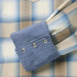 Sand Plaid Dobby Western Shirt