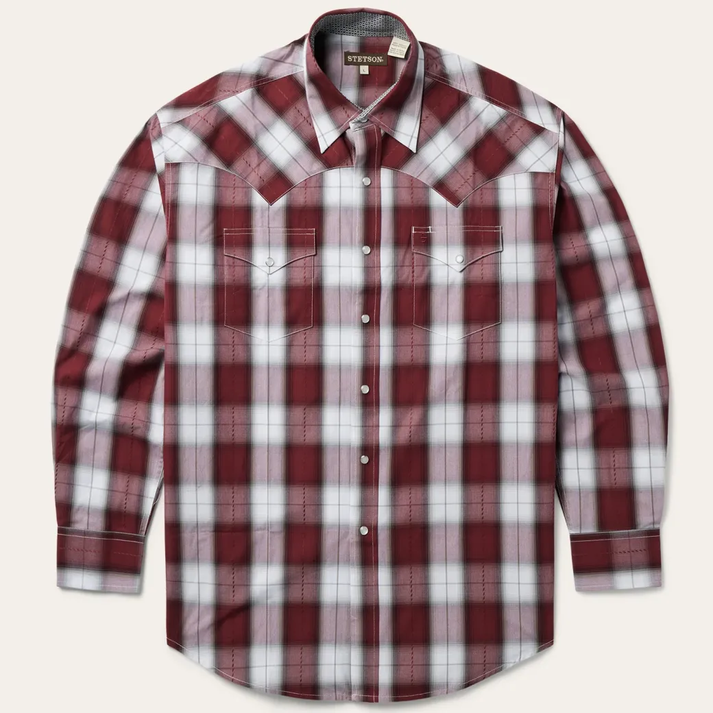 Shadow Plaid Western Shirt