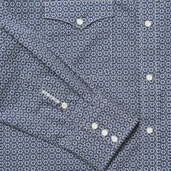 Snap Front Shirt in Deep Blue