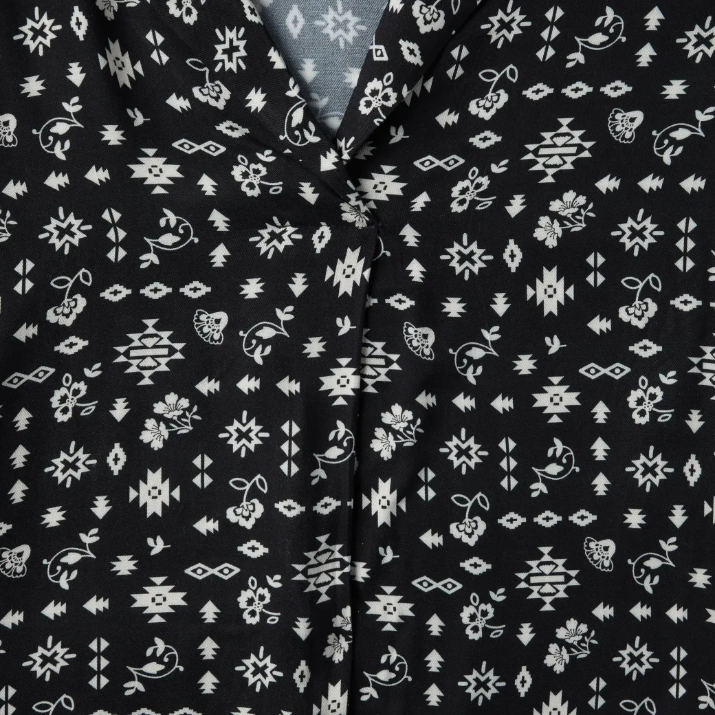 Southwestern Ditzy Print Blouse