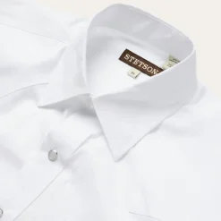 White Pinpoint Oxford Western Shirt