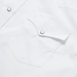 White Pinpoint Oxford Western Shirt