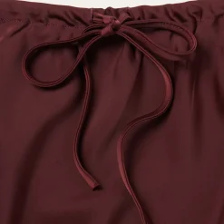 Wine Satin Skirt